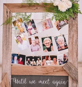 Photo display of family who have passed
